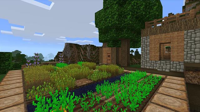 Screenshot of the Minecraft Bedrock Marketplace product Natural Texture Pack created by Minecraft.