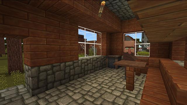 Screenshot of the Minecraft Bedrock Marketplace product Natural Texture Pack created by Minecraft.