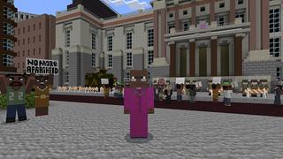 Screenshot of the Minecraft Bedrock Marketplace product Bâtisseurs de paix created by Minecraft.