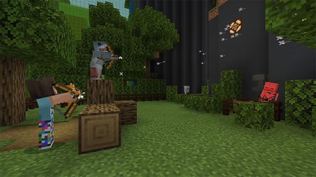 Screenshot of the Minecraft Bedrock Marketplace product Realms Celebration Map created by Minecraft.