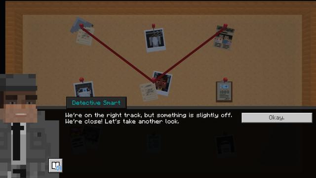 Screenshot of the Minecraft Bedrock Marketplace product Reed Smart: AI Detective created by Minecraft.