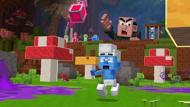 Screenshot of the Minecraft Bedrock Marketplace product Smurfs created by Shapescape.