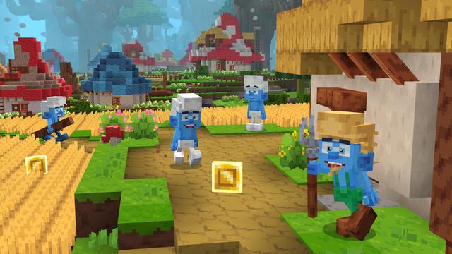 Screenshot of the Minecraft Bedrock Marketplace product Smurfs created by Shapescape.