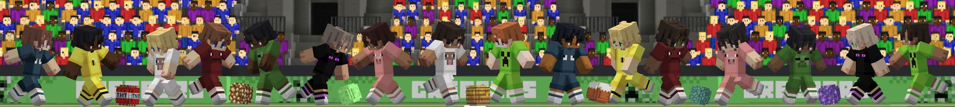 Panorama of the Minecraft Bedrock Marketplace product Soccer Celebration created by Minecraft.
