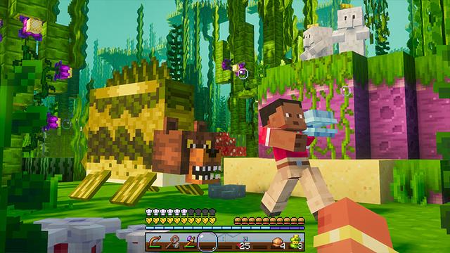 Screenshot of the Minecraft Bedrock Marketplace product SpongeBob Biomes created by Starfish Studios.