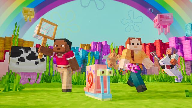 Screenshot of the Minecraft Bedrock Marketplace product SpongeBob Biomes created by Starfish Studios.