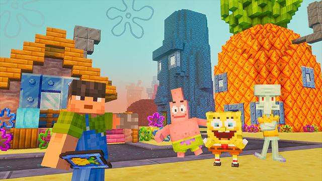 Screenshot of the Minecraft Bedrock Marketplace product SpongeBob Biomes created by Starfish Studios.