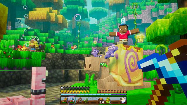 Screenshot of the Minecraft Bedrock Marketplace product SpongeBob Biomes created by Starfish Studios.