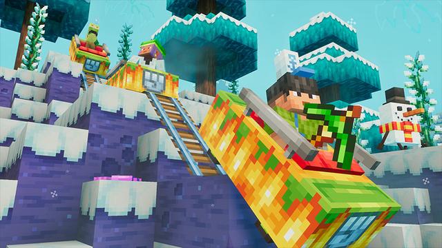 Screenshot of the Minecraft Bedrock Marketplace product SpongeBob Biomes created by Starfish Studios.