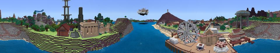Panorama of the Minecraft Bedrock Marketplace product Mash-up de Steven Universe created by Minecraft.