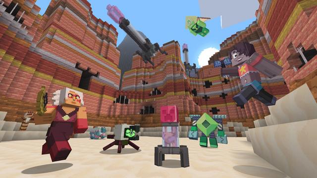 Screenshot of the Minecraft Bedrock Marketplace product Mash-up de Steven Universe created by Minecraft.