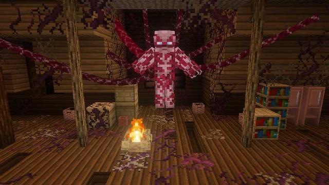Screenshot of the Minecraft Bedrock Marketplace product Stranger Things created by Minecraft.