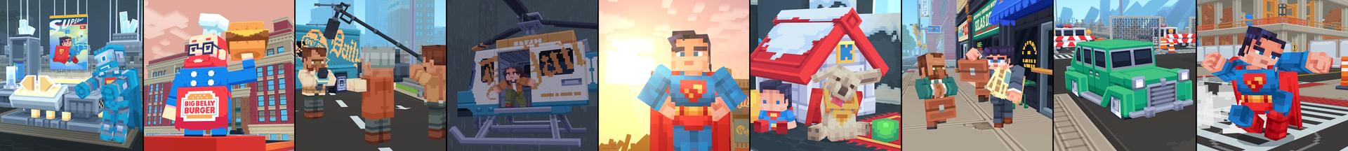 Panorama of the Minecraft Bedrock Marketplace product Superman created by Oreville Studios.