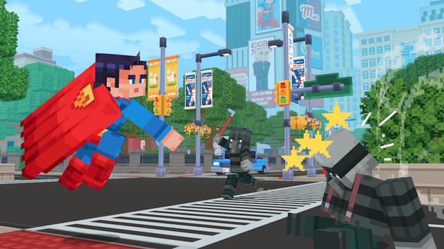 Screenshot of the Minecraft Bedrock Marketplace product Superman created by Oreville Studios.