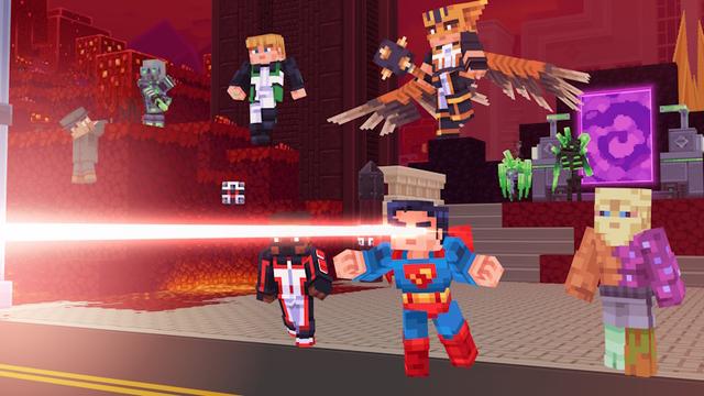Screenshot of the Minecraft Bedrock Marketplace product Superman created by Oreville Studios.