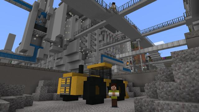 Screenshot of the Minecraft Bedrock Marketplace product Sustainability City created by Minecraft.