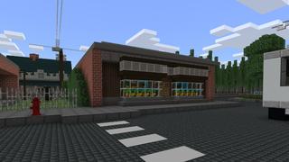 Screenshot of the Minecraft Bedrock Marketplace product Sustainability City created by Minecraft.