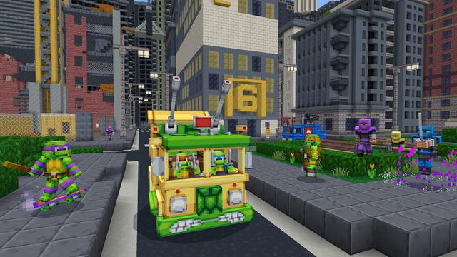 Screenshot of the Minecraft Bedrock Marketplace product Teenage Mutant Ninja Turtles created by Minecraft.