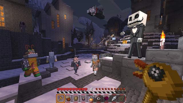 Screenshot of the Minecraft Bedrock Marketplace product The Nightmare Before Christmas created by Minecraft.