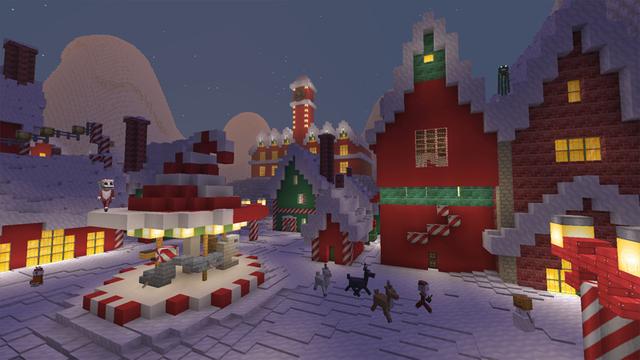Screenshot of the Minecraft Bedrock Marketplace product The Nightmare Before Christmas created by Minecraft.