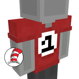 Thumbnail of the Minecraft Bedrock Marketplace product Thing 1 Shirt created by Shaliquinn's Schematics.
