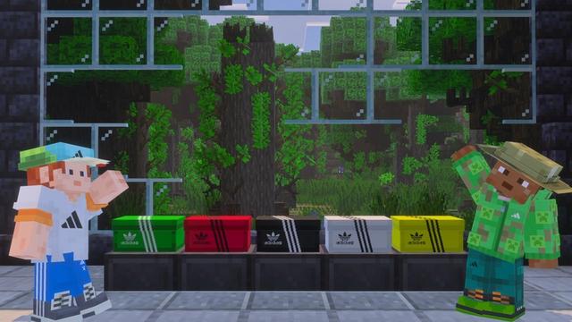 Screenshot of the Minecraft Bedrock Marketplace product Three Stripes City created by Minecraft.
