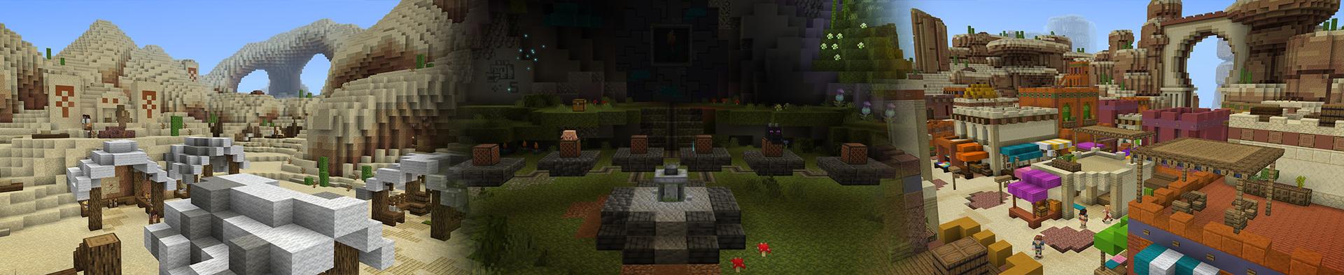 Panorama of the Minecraft Bedrock Marketplace product Timeless Trails created by Minecraft.