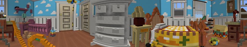 Panorama of the Minecraft Bedrock Marketplace product Toy Story Mash-up created by Minecraft.