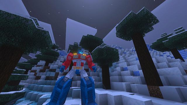 Screenshot of the Minecraft Bedrock Marketplace product Transformers Add-On created by Syclone Studios.