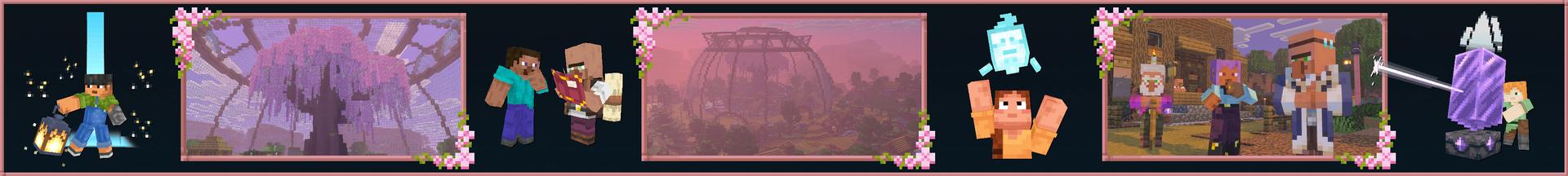 Panorama of the Minecraft Bedrock Marketplace product Vibrant Adventures created by Minecraft.