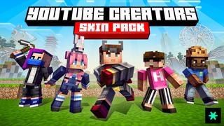 Thumbnail of the Minecraft Bedrock Marketplace product YouTube Creators Skin Pack created by Spark Universe.