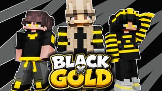 Thumbnail of the Minecraft Bedrock Marketplace product Black X Gold created by MineParty Studios.