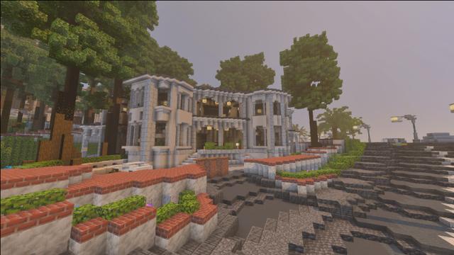 Screenshot of the Minecraft Bedrock Marketplace product Brightshore City created by MineParty Studios.