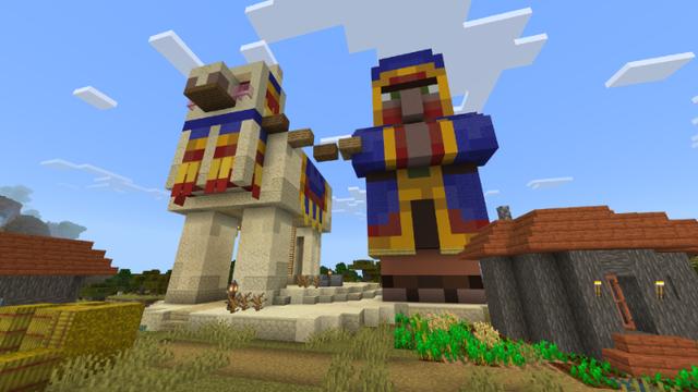 Screenshot of the Minecraft Bedrock Marketplace product Craftable Mob Houses created by MineParty Studios.