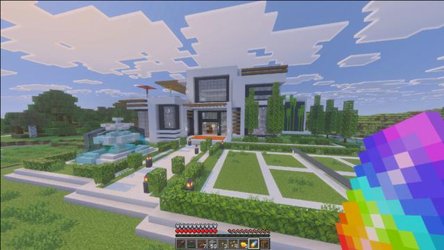 Screenshot of the Minecraft Bedrock Marketplace product Craftable Modern Bases Add-On created by MineParty Studios.