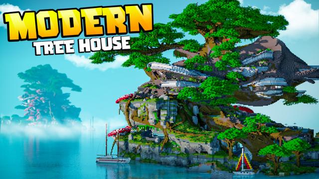 Thumbnail of the Minecraft Bedrock Marketplace product Modern Treehouse created by MineParty Studios.