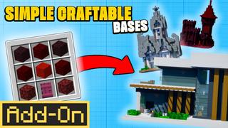Thumbnail of the Minecraft Bedrock Marketplace product Simple Craftable Bases Add-On created by MineParty Studios.