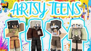 Thumbnail of the Minecraft Bedrock Marketplace product Artsy Teens created by Mineplex.