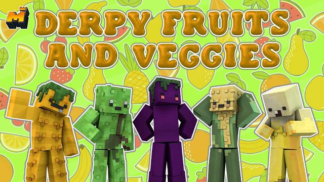 Thumbnail of the Minecraft Bedrock Marketplace product Derpy Fruits and Veggies created by Mineplex.