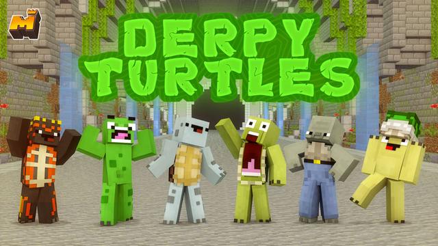 Thumbnail of the Minecraft Bedrock Marketplace product Derpy Turtles created by Mineplex.