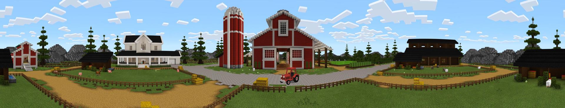 Panorama of the Minecraft Bedrock Marketplace product Farmer's Life created by Mineplex.