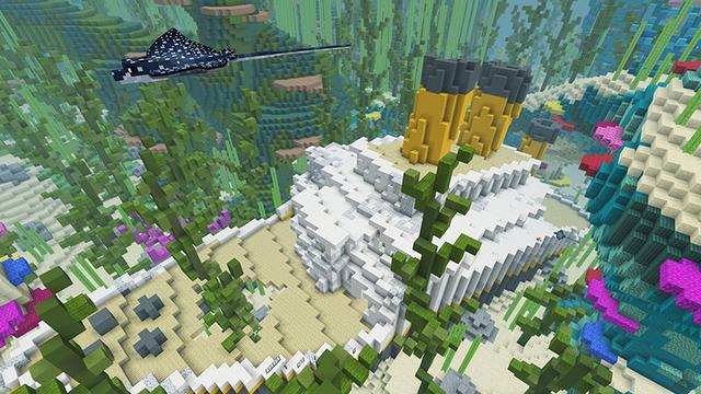 Screenshot of the Minecraft Bedrock Marketplace product Legend of Atlantica created by Mineplex.