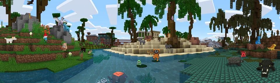 Panorama of the Minecraft Bedrock Marketplace product Pet Factory created by Mineplex.