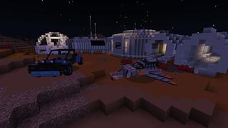 Screenshot of the Minecraft Bedrock Marketplace product Space Explorers created by Mineplex.