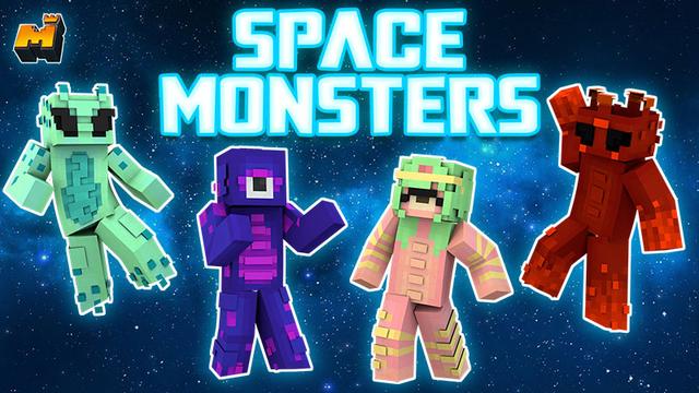 Thumbnail of the Minecraft Bedrock Marketplace product Space Monsters created by Mineplex.