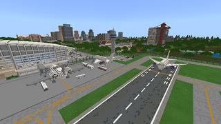 Screenshot of the Minecraft Bedrock Marketplace product Superhero City created by Mineplex.
