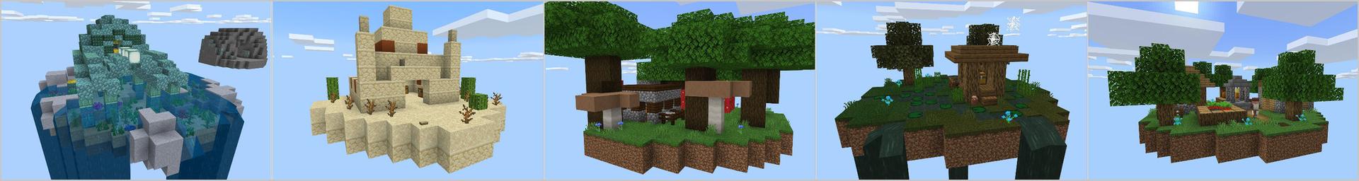 Panorama of the Minecraft Bedrock Marketplace product Ultimate Skyblock created by Mineplex.