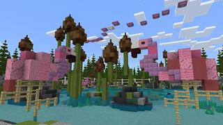 Screenshot of the Minecraft Bedrock Marketplace product Zoo Parkour created by Mineplex.