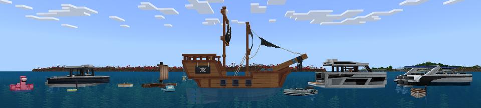 Panorama of the Minecraft Bedrock Marketplace product BOATS created by Minty.