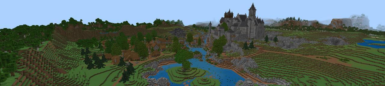Panorama of the Minecraft Bedrock Marketplace product CASTLE created by Minty.